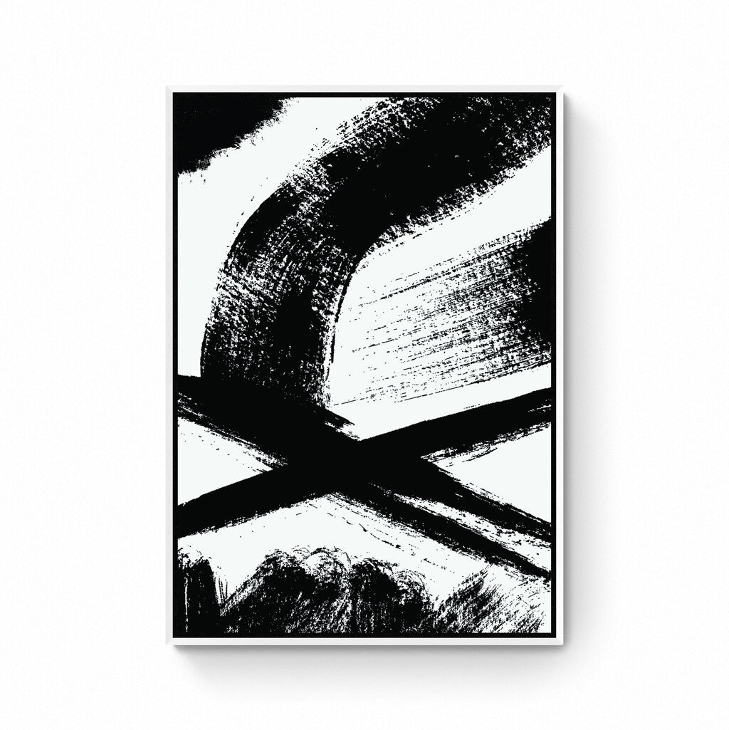 Minimalist Black and White Abstract 1