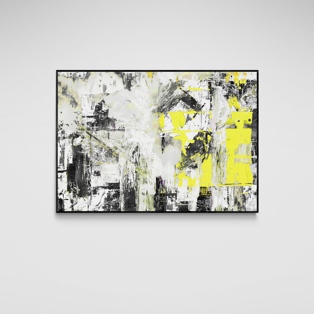 Yellow and Grey Abstract